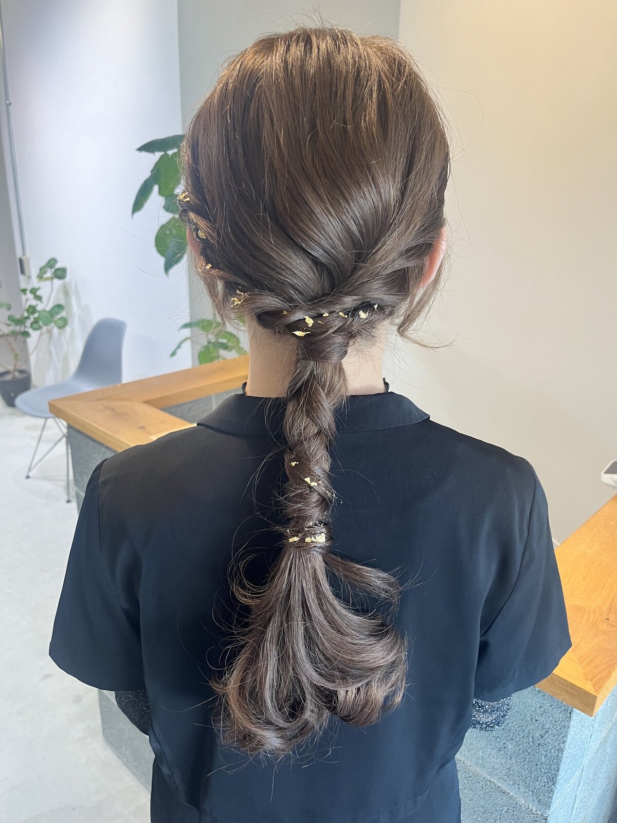 金箔ヘアアレンジ