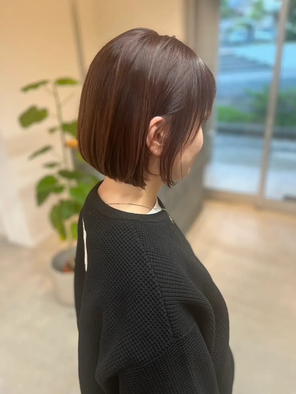内山恵理スタイリスト オーガニック白髪染め施術例 ナチュラルブラウン